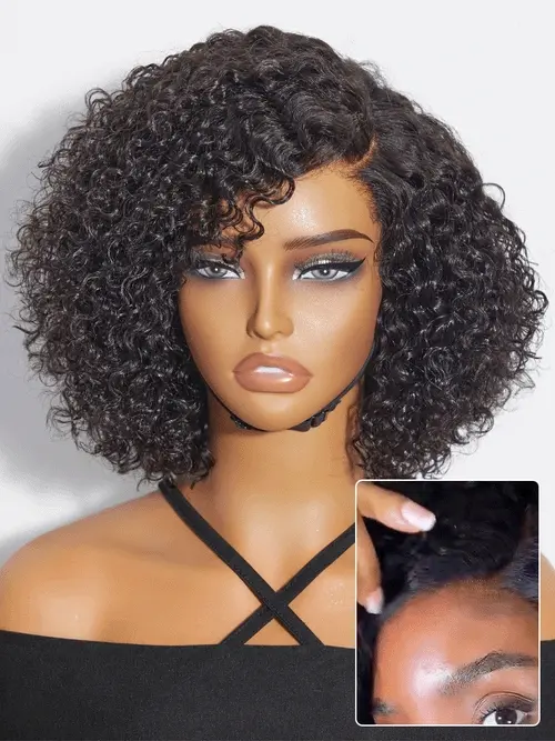 Side-Part Short Curly Wig, detail 1 view thumbnail