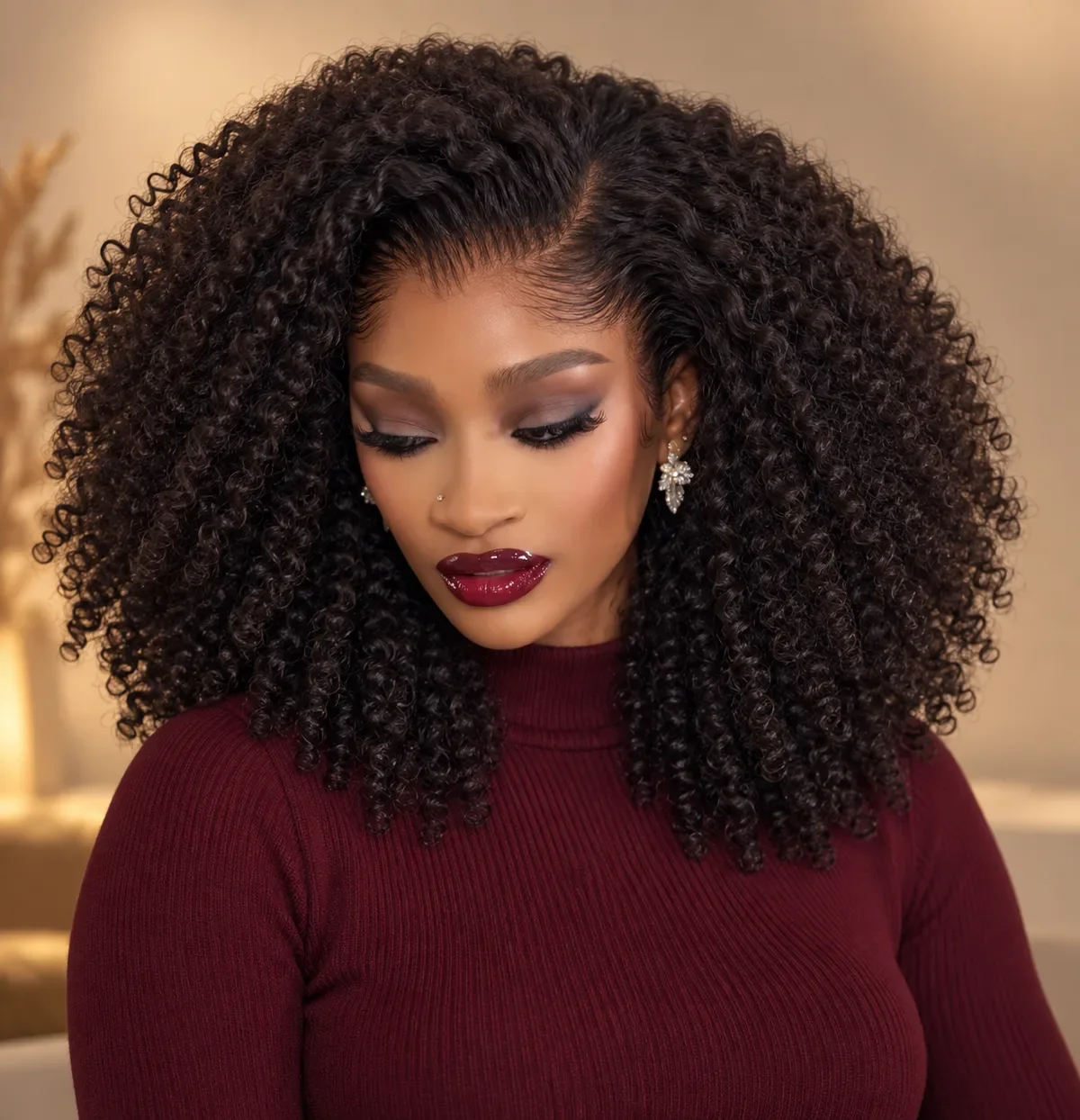 Kinky Straight Full Wig