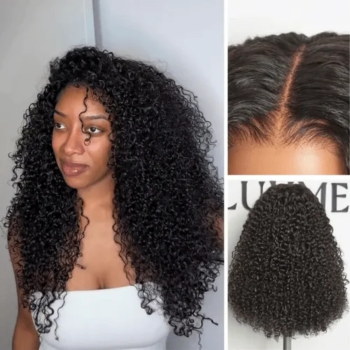 Burmese Curly Closure Wig, front view