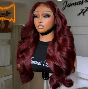 Burgundy Red Body Wave Lace Wig