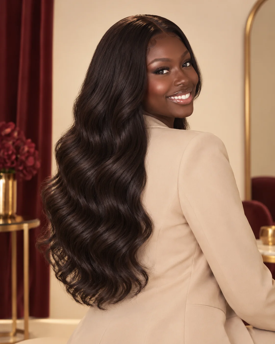 20-inch 13×6 HD Frontal Wavy Custom-Colour Wig